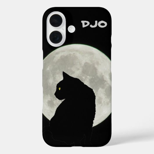 Full Moon Black Cat Profil Case-Mate iPhone Hülle (Rückseite)