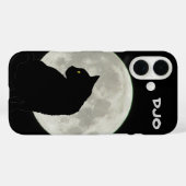 Full Moon Black Cat Profil Case-Mate iPhone Hülle (Rückseite (Horizontal))
