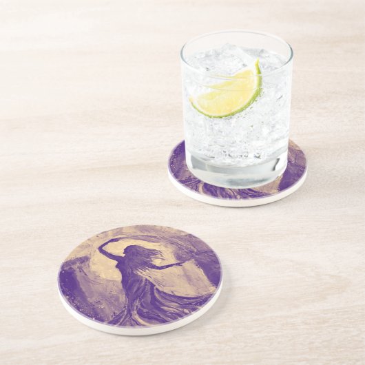 Full Moon Bly Dancer Getränkeuntersetzer (Seite)