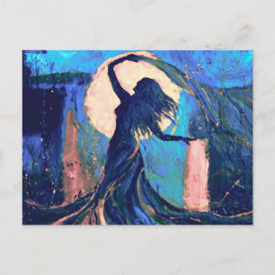 Full Moon Bly Dancer Postkarte