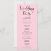 Full Moon Celestial Stars Pink Wedding Programm (Rückseite)