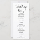 Full Moon Celestial Stars White Wedding Programm (Rückseite)