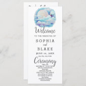 Full Moon Celestial Stars White Wedding Programm (Vorne/Hinten)