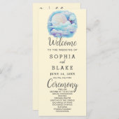 Full Moon Celestial Stars Yellow Wedding Program (Vorne/Hinten)