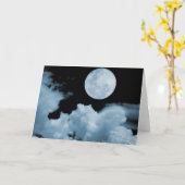 FULL MOON CLOUDS BLUE KARTE (Gelbe Blume)