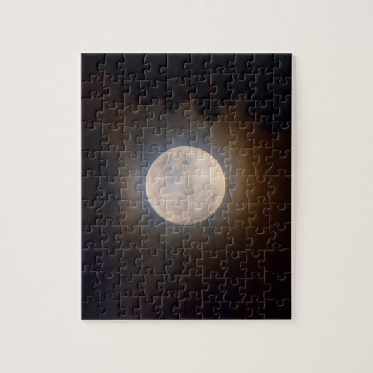 Full Moon Creeping Through the Clouds - 8x10 Puzzle (Vertikal)