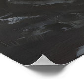 Full Moon Dark Forest with Fawn Deer Art Dark Poster (Ecke)