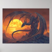 Full Moon Dragon Fantasy Poster (Vorne)