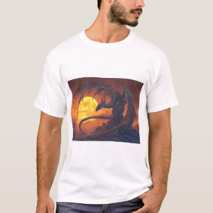 Full Moon Dragon Fantasy T-Shirt