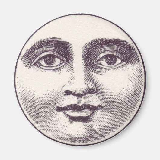 Full Moon Face Magnet (Vorne)