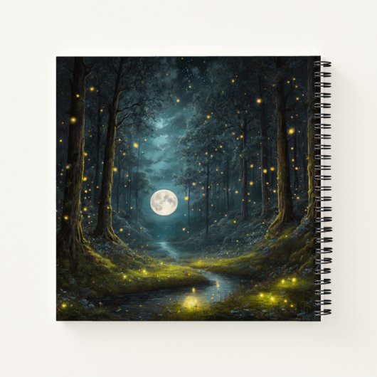 Full Moon & Firefrefly Hard Cover Journal Notizblock (Rückseite)