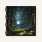 Full Moon & Firefrefly Hard Cover Journal Notizblock (Vorderseite)