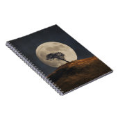 Full Moon Golden Hill Tree Notebook Notizblock (Rechte Seite)