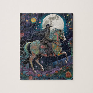 Full Moon Halloween Reitsport Puzzle