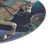 Full Moon Halloween Reitsport Schneidebrett (Ecke)