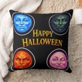 Full moon happy Halloween elemental throw pillow d Kissen (Decke)