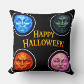 Full moon happy Halloween elemental throw pillow d Kissen (Vorderseite)
