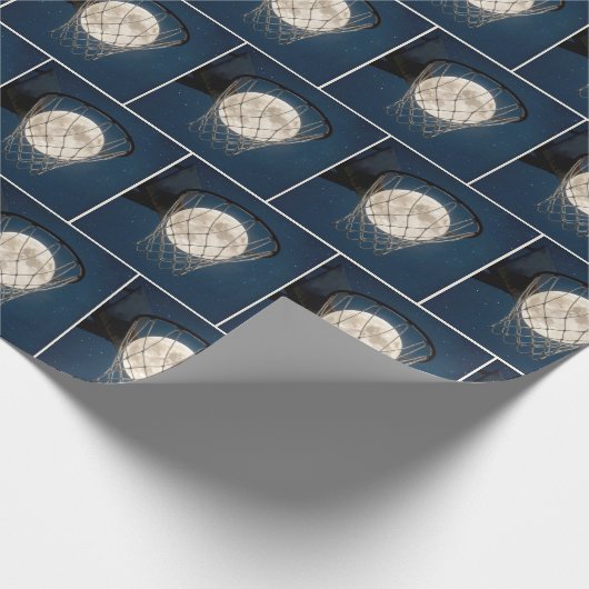 Full Moon In a Basketball Net Geschenkpapier (Ecke)