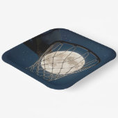 Full Moon In a Basketball Net Pappteller (Gewinkelt)