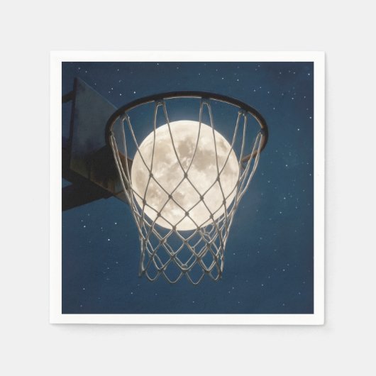 Full Moon In a Basketball Net Serviette (Vorderseite)