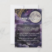 Full Moon Invocation Pagan Prayer Pocket Card Einladung (Vorderseite)