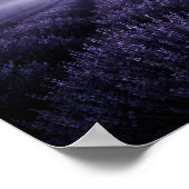 Full Moon Lavender Field Poster - Misty Night (Ecke)