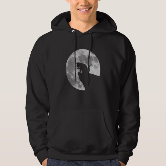 Full Moon Luna Cat Hoodie (Vorderseite)