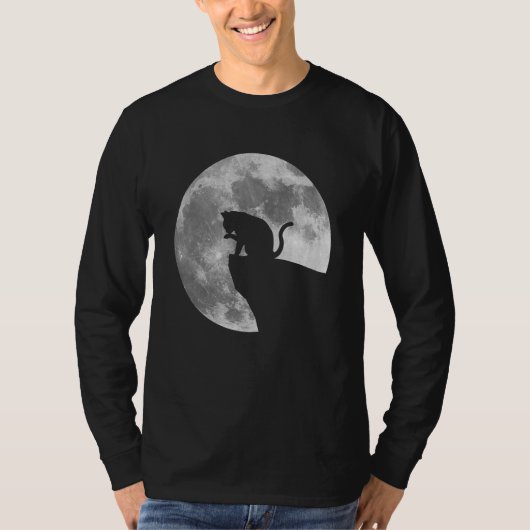 Full Moon Luna Cat T-Shirt (Vorderseite)