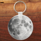 Full Moon Lunar Planet Globe Schlüsselanhänger (Vorderseite)