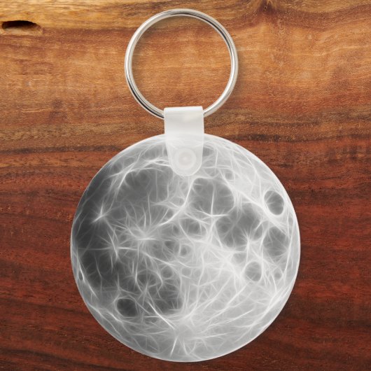 Full Moon Lunar Planet Globe Schlüsselanhänger (Vorderseite)