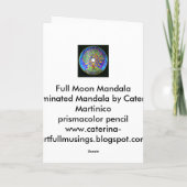 Full Moon Mandala Karte (Rückseite)