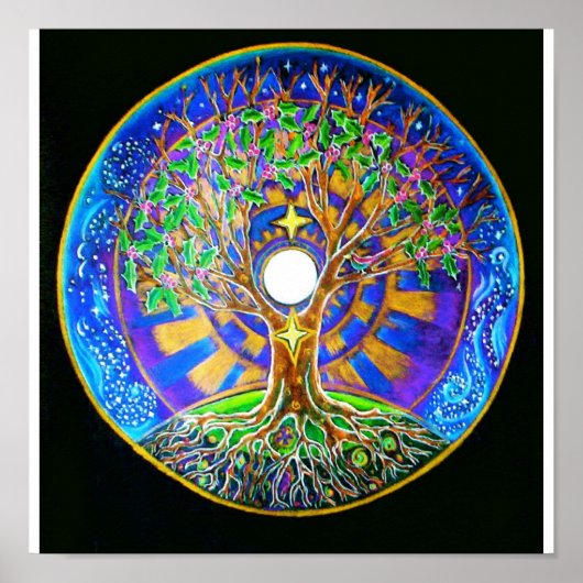 Full Moon Mandala Poster (Vorne)