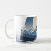 Full Moon Mountain Landscape Sweatshirt Kaffeetasse (Links)