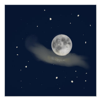 Full moon night  poster