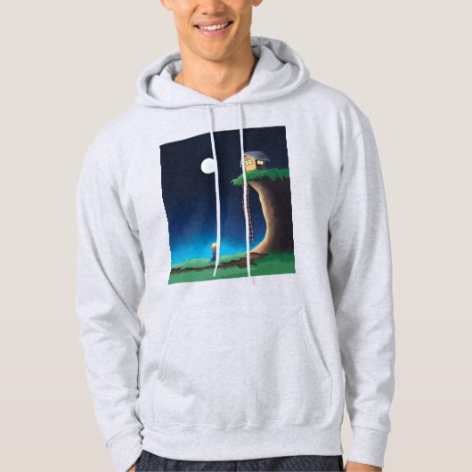 Full Moon Night Sky Hoodie (Vorderseite)