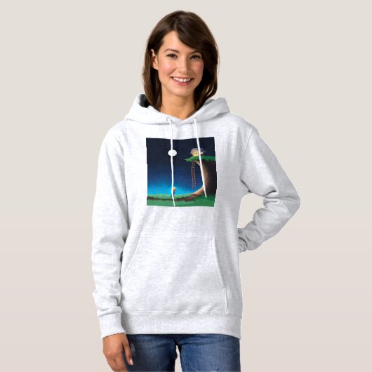 Full Moon Night Sky Hoodie (Vorne ganz)