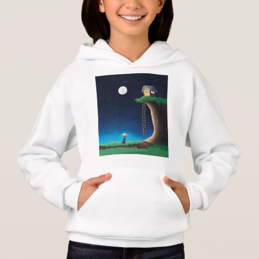 Full Moon Night Sky Hoodie (Vorderseite)