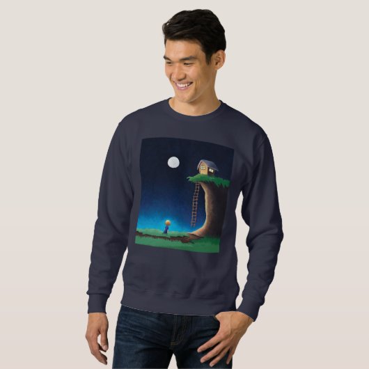 Full Moon Night Sky Sweatshirt (Vorne ganz)