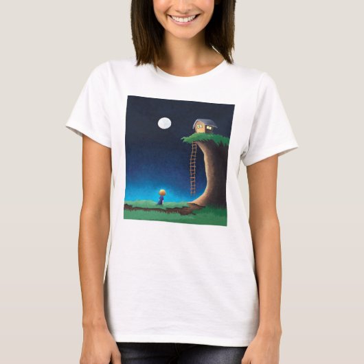 Full Moon Night Sky T - Shirt (Vorderseite)