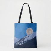 Full Moon Over Alyeska Ski Resort, Alaska Tasche (Vorderseite)