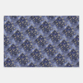 Full Moon Over Reindeer With Sleigh Geschenkpapier Set (Vorderseite 3)