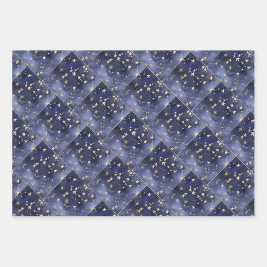 Full Moon Over Reindeer With Sleigh Geschenkpapier Set (Vorderseite 3)