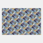 Full Moon Over Reindeer With Sleigh Geschenkpapier Set (Vorderseite)