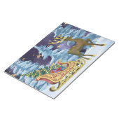 Full Moon Over Reindeer With Sleigh Notizblock (angewinkelt)