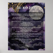 Full Moon Pagan Ritual & Prayer Book of Shadows Poster (Vorne)