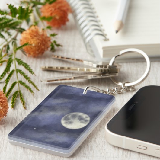 Full moon painting schlüsselanhänger (Vorderseite rechts)
