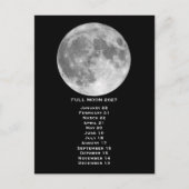 Full Moon Phases 2027 Postkarte (Vorderseite)