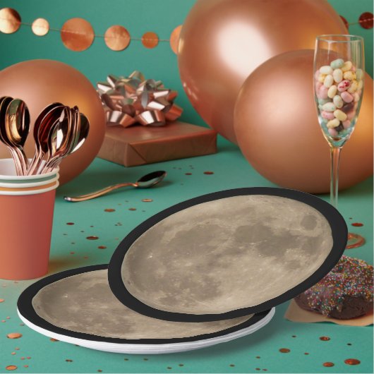 Full Moon Plates Super Moon Party Paper Plates Pappteller (Multi)