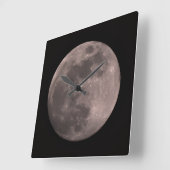 Full Moon Quadratische Wanduhr (Winkel)