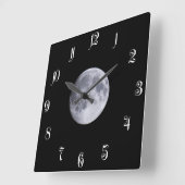 Full moon quadratische wanduhr (Winkel)